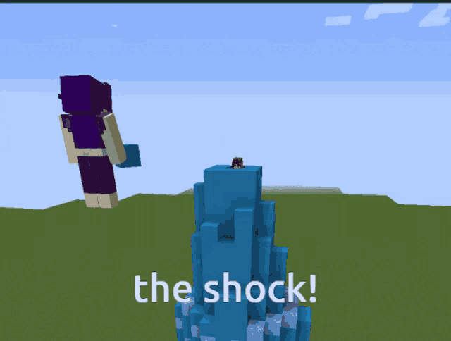 a screenshot of a video game with the words the shock on it