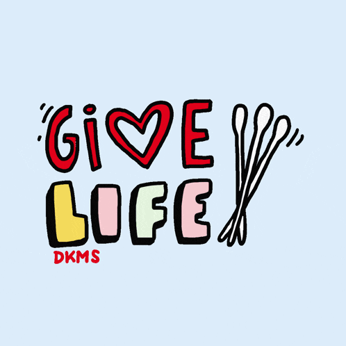a logo for giving tuesday dkms with a heart in the middle