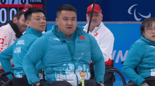 Yes China GIF - Yes China Mixed Wheelchair Curling GIFs