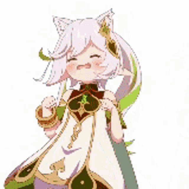 a pixel art drawing of a girl with a cat ear and a bow tie .