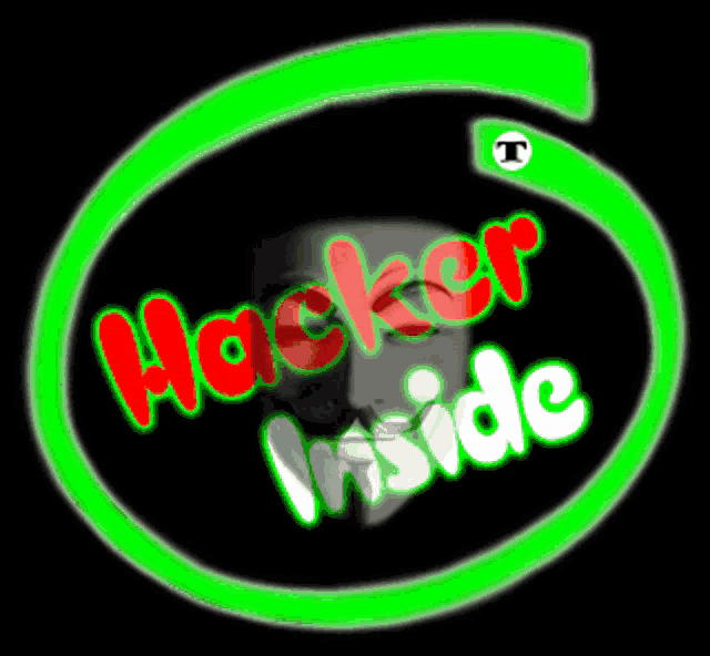 a logo that says hacker inside with a mask