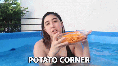 Potato Corner Dani Barretto GIF - Potato Corner Dani Barretto Dani Barretto Vlog GIFs