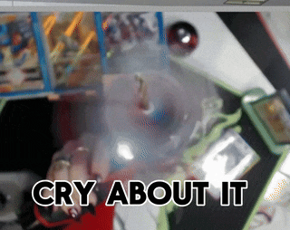 a blurred image of a person with the words cry about it above them