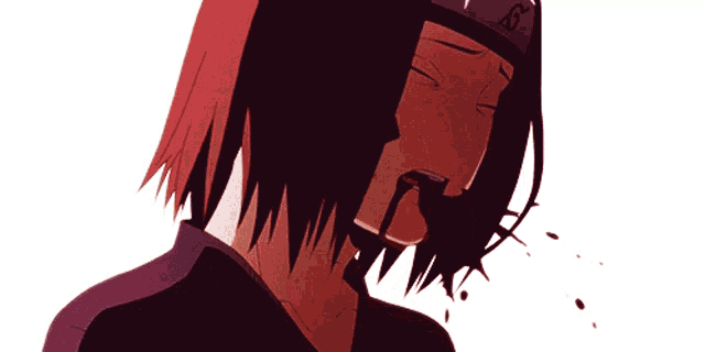 a drawing of a girl with blood coming out of her nose