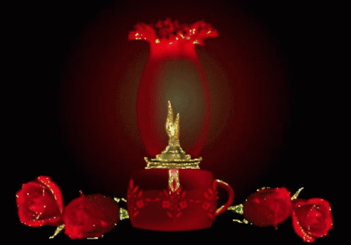 Red Lamp Lamp GIF - Red Lamp Lamp Roses GIFs