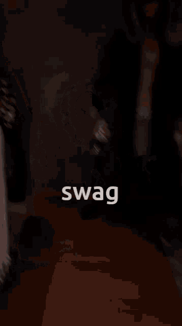 the word swag that is on a blurred image