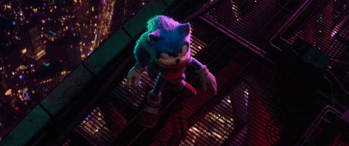 sonic the hedgehog is being struck by lightning in a scene from the movie sonic the hedgehog .