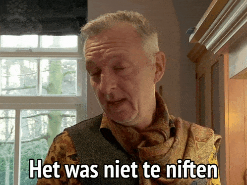 a man says het was niet te niften in a foreign language