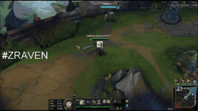 a screenshot of a video game with the hashtag #zraven on it