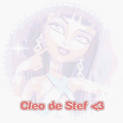 a picture of cleo de stef from monster high on a circle