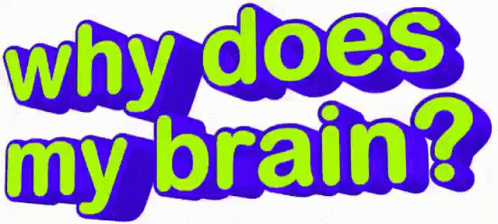 Why Does My Brain Brain GIF - Why Does My Brain Brain Animated Text GIFs