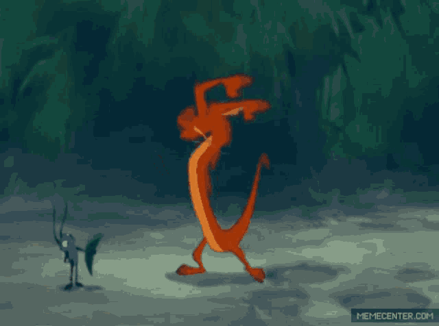 a cartoon drawing of a dragon and a bug with memecenter.com in the bottom right corner