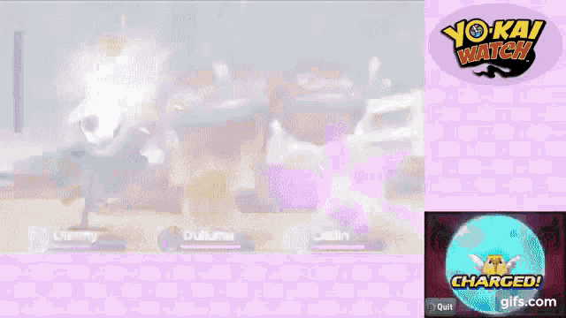 a video game called yo kai watch is being played