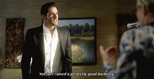 Lucifer Morning Star GIF - Lucifer Morning Star You Ruined My Suit GIFs