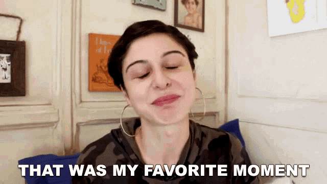 a woman says that was my favorite moment in a video