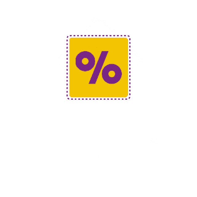 a logo for cupom integrado has a yellow square with a percent symbol