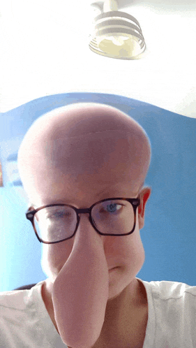 a man wearing glasses and a fake nose
