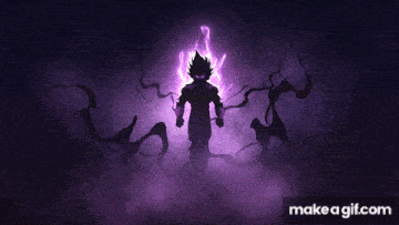 a silhouette of a person with a purple background and the words make a gif.com below