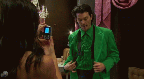 Good Luck Charm GIF - The Bachelorette Green Tuxedo GIFs