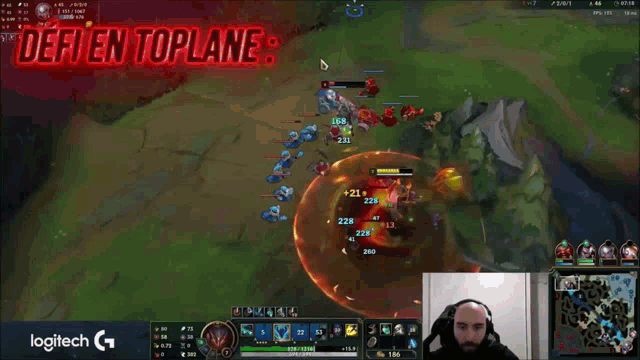 a man playing a video game with the words exploser la gueule a diana on the screen