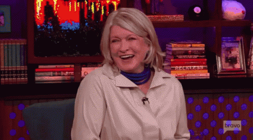 Martha Stewart Smile GIF