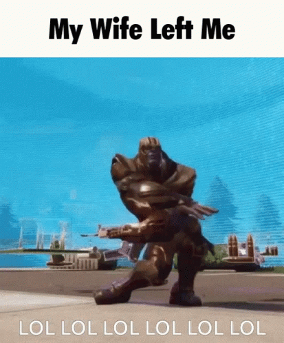 Thanos Fortnite Dance GIF - Thanos Fortnite Dance My Wife Left Me GIFs