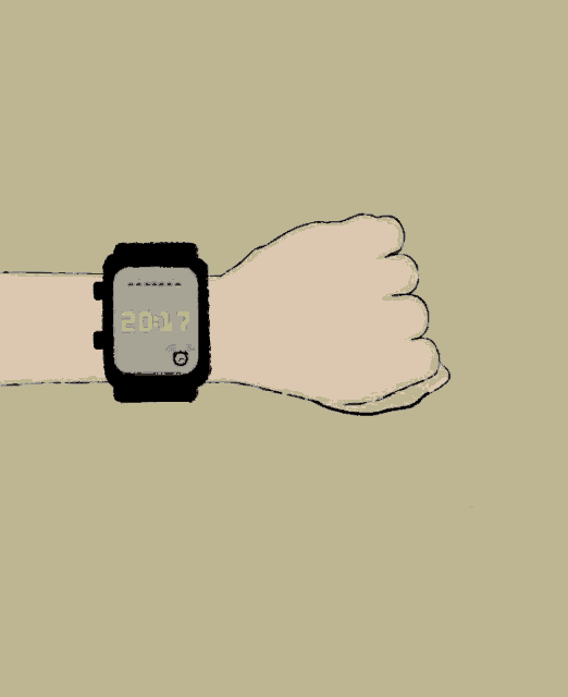 a watch on a person 's wrist displays the year 2017