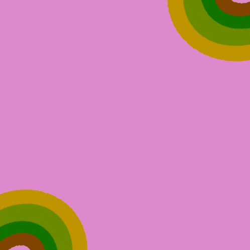 a pink background with green and brown circles and arabic writing on it