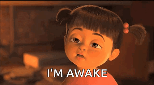 Im Wide Awake Boo GIF - Im Wide Awake Boo Monsters Inc GIFs
