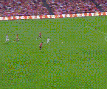 a soccer player with the number 3 on his jersey is running on the field