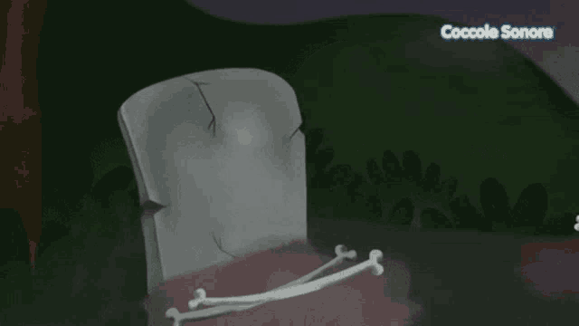 a cartoon drawing of a gravestone that says boo 000