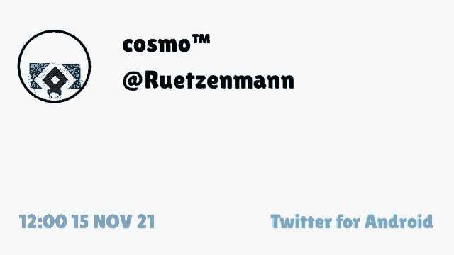 a sign that says cosmo @ruetzzmann der hsv ist ein reiner weltverein and twitter for android