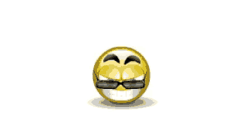 a smiley face wearing sunglasses and a mustache on a white background