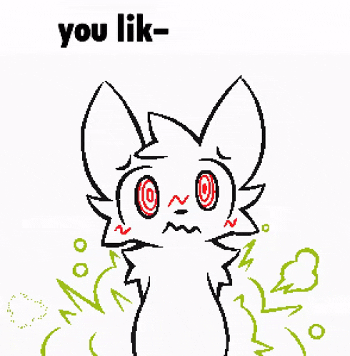 a black and white drawing of a cat with the words you lik written above it