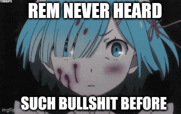 a meme of rem from re zero starting life in another world .