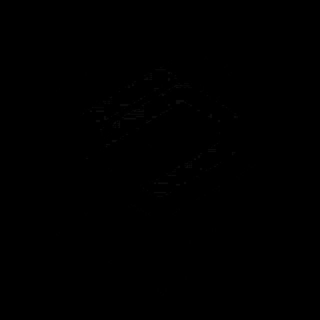 a black and white logo that looks like a maze