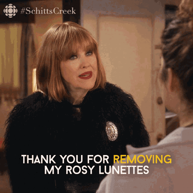 Thank You For Removing My Rosy Lunettes Moira GIF - Thank You For Removing My Rosy Lunettes Moira Moira Rose GIFs