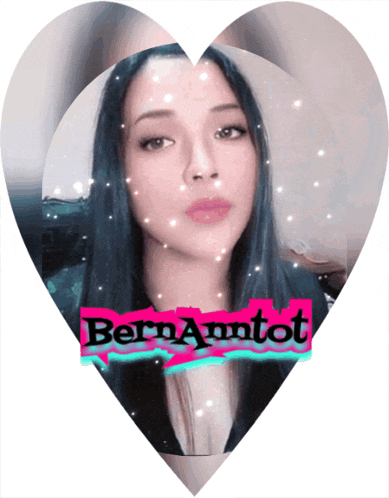 a picture of a woman in a heart with the name bernamtot written on it