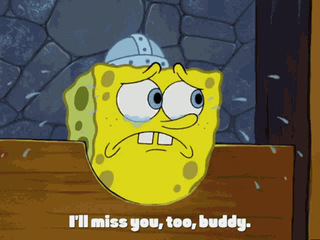 Miss You Buddy Crying GIF - Miss You Buddy Crying Spongebob GIFs