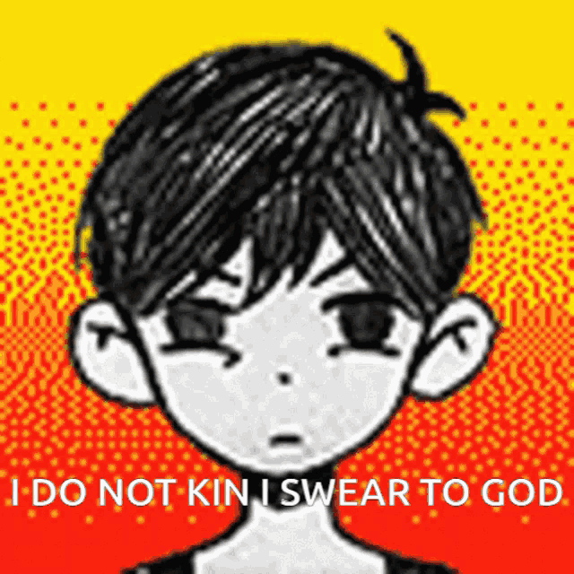 a black and white drawing of a boy with the words " do not kin i swear to god " below him
