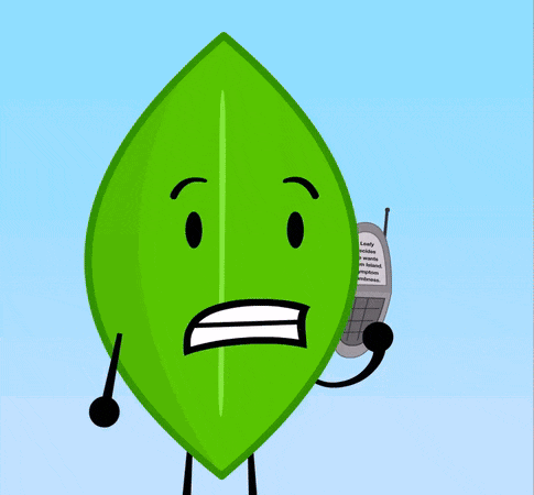 a green leaf is holding a box of paper slips and a cell phone