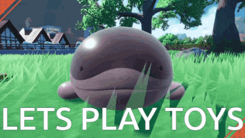a picture of a whale with the words lets play toys written below it