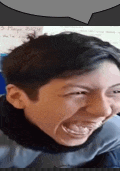 a close up of a person 's face with their mouth open .