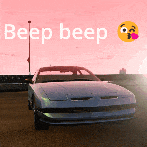the word beep that is on a car