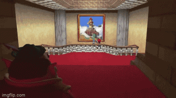 a room with a painting on the wall and the words imgflip.com below it