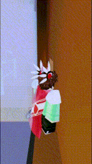 a cartoon character wearing a red cape and white feathers