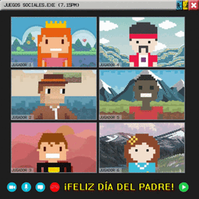 a computer screen with a feliz dia del padre message on it