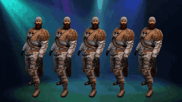 a row of soldiers are lined up in a row