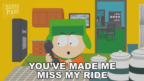 Youve Made Me Miss My Ride Kyle Broflovski GIF - Youve Made Me Miss My Ride Kyle Broflovski South Park GIFs