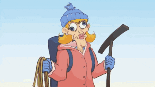 a cartoon of a woman standing next to a giant bottle of taint soda